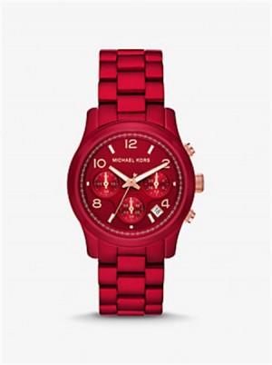 Michael Kors Runway Red-Coated Watch Red | SN-MK28327