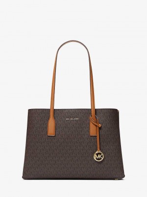 Michael Kors Ruthie Medium Signature Logo Brn/Acorn | SN-MK26783