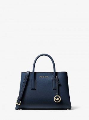 Michael Kors Ruthie Small Pebbled Leather Navy | SN-MK27283