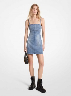 Michael Kors Stretch Denim Mini Blue Vintage Wash | SN-MK26657