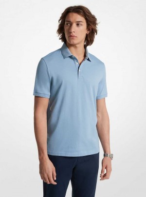 Michael Kors Stretch Pima Cotton Polo Chambray | SN-MK27949