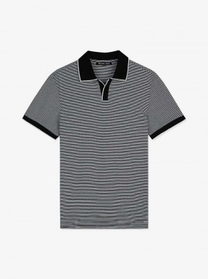 Michael Kors Striped Cotton Blend Black | SN-MK27925