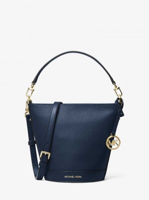 Michael Kors Townsend Small Pebbled Leather Navy | SN-MK26829