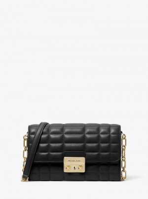 Michael Kors Tribeca Large Leather Convertible Black | SN-MK27130