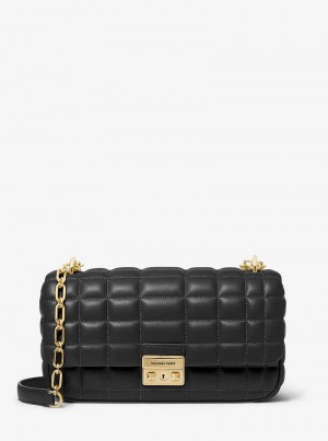 Michael Kors Tribeca Large Quilted Leather Black | SN-MK26993