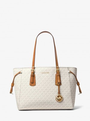 Michael Kors Voyager Medium Logo Vanilla | SN-MK26898