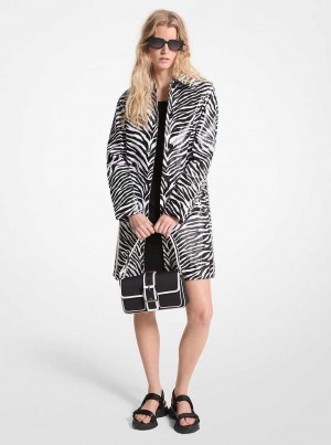 Michael Kors Zebra Print Cotton Twill Black/White | SN-MK26575