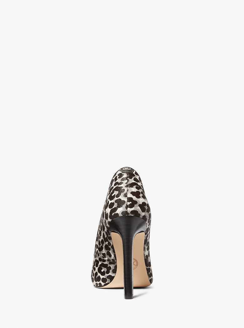 Michael Kors Amara Leopard Print Calf Hair Black Combo | SN-MK27623