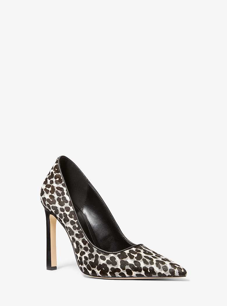 Michael Kors Amara Leopard Print Calf Hair Black Combo | SN-MK27623