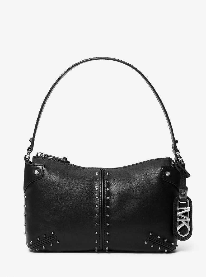 Michael Kors Astor Large Studded Leather Black | SN-MK27003