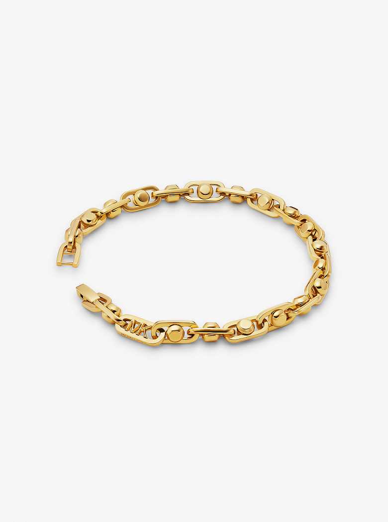 Michael Kors Astor Precious Metal-Plated Brass Link Gold | SN-MK27727