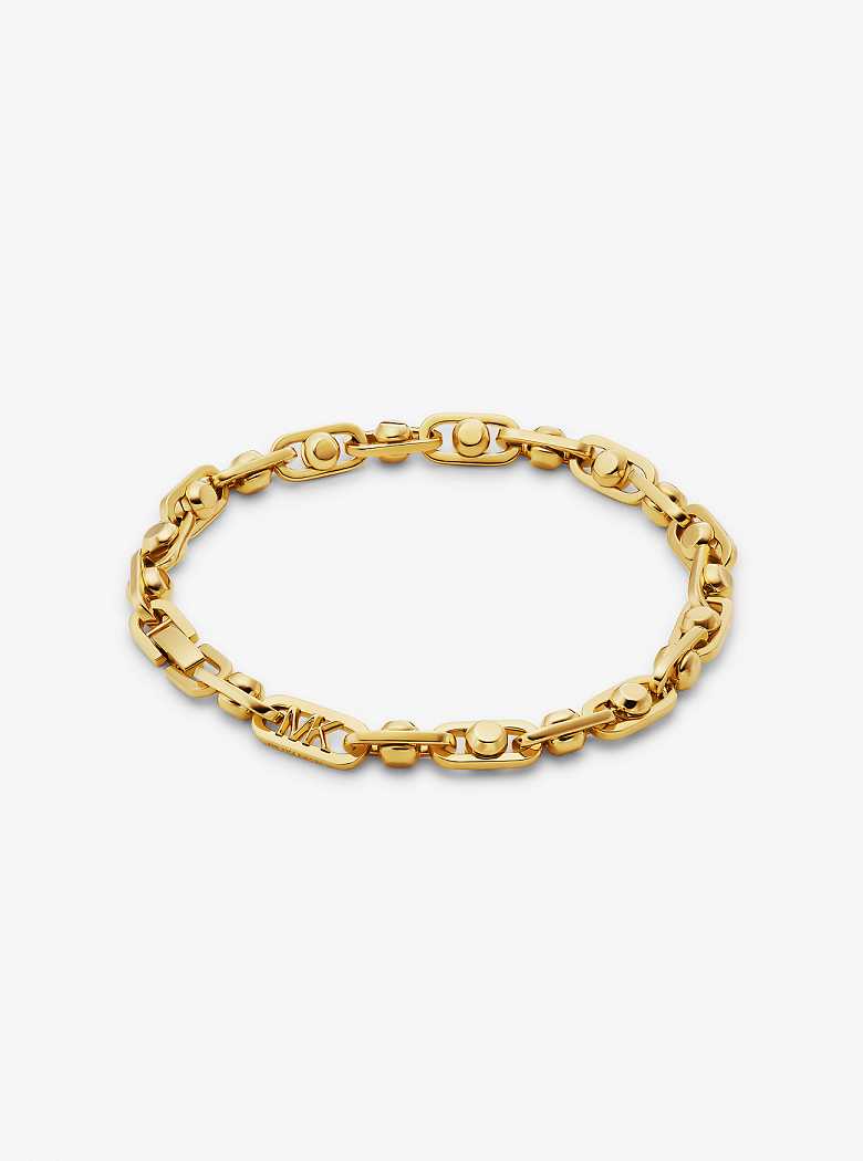 Michael Kors Astor Precious Metal-Plated Brass Link Gold | SN-MK27727