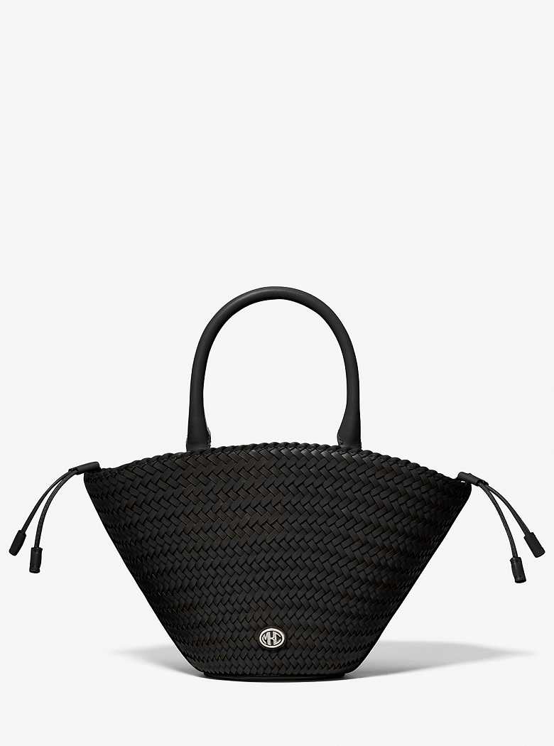 Michael Kors Audrey Woven Leather Black | SN-MK27052