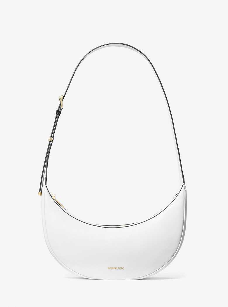 Michael Kors Avra Medium Leather Optic White | SN-MK27227