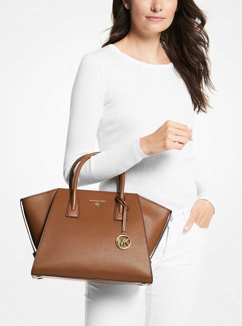 Michael Kors Avril Large Leather Top-Zip Luggage | SN-MK27333