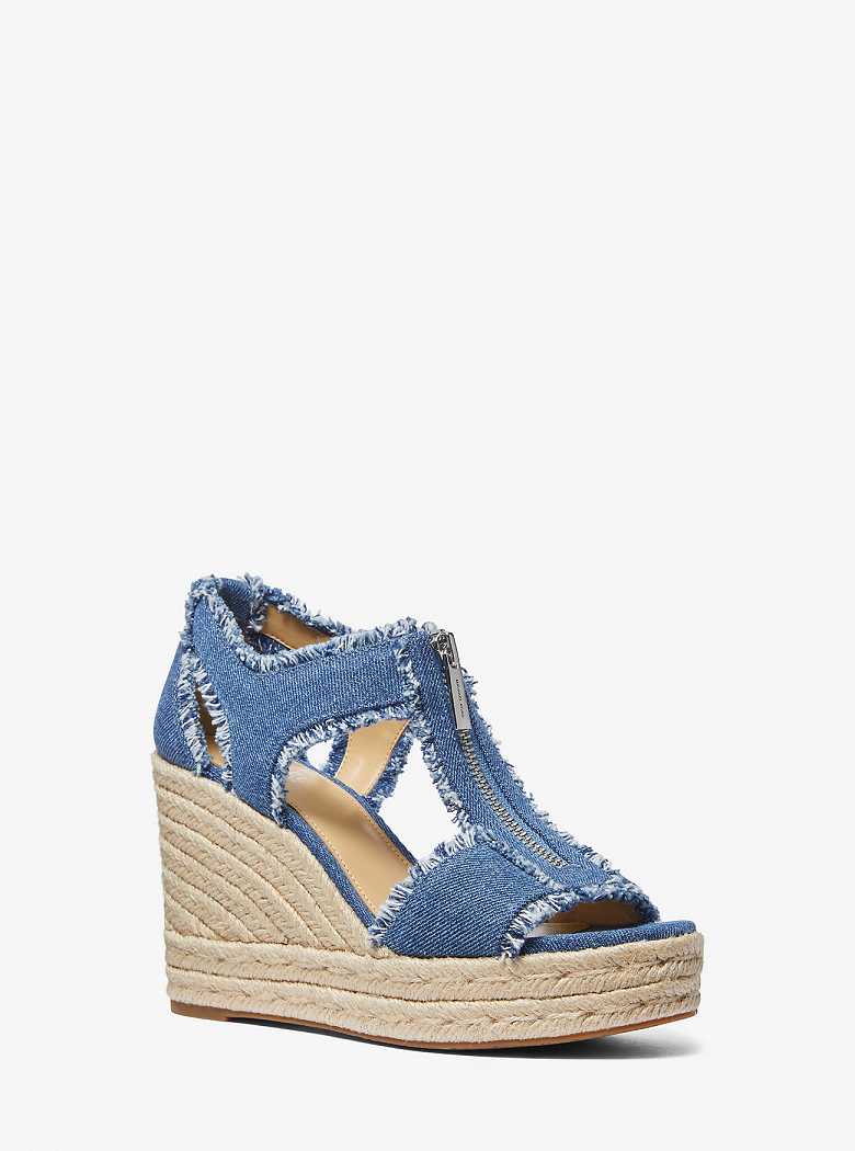 Michael Kors Berkley Frayed Denim Denim | SN-MK27547