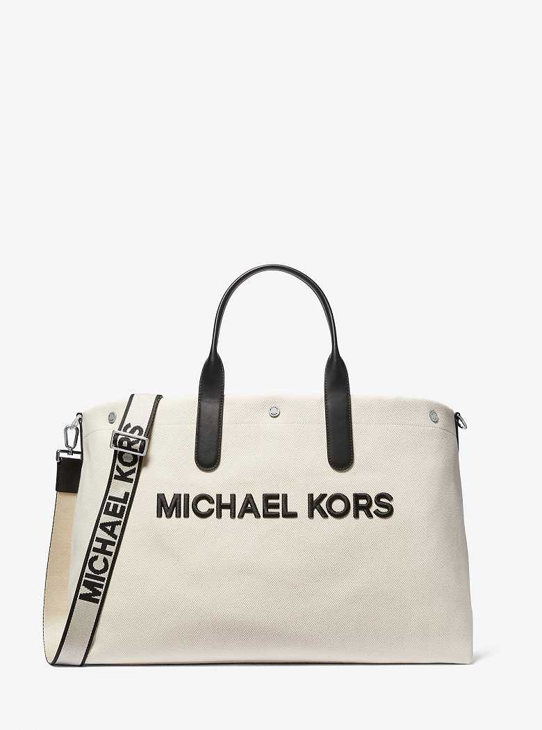 Michael Kors Brooklyn Oversized Cotton Canvas Natural | SN-MK26931