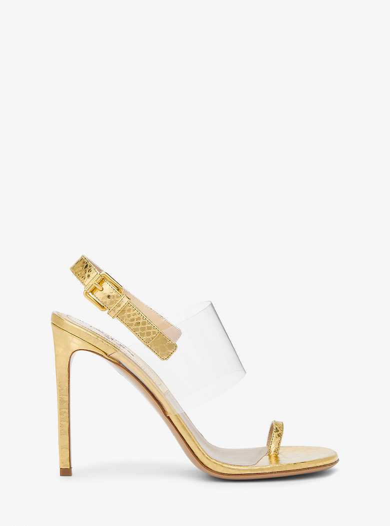 Michael Kors Catherine Metallic Python Embossed Leather Gold | SN-MK27604