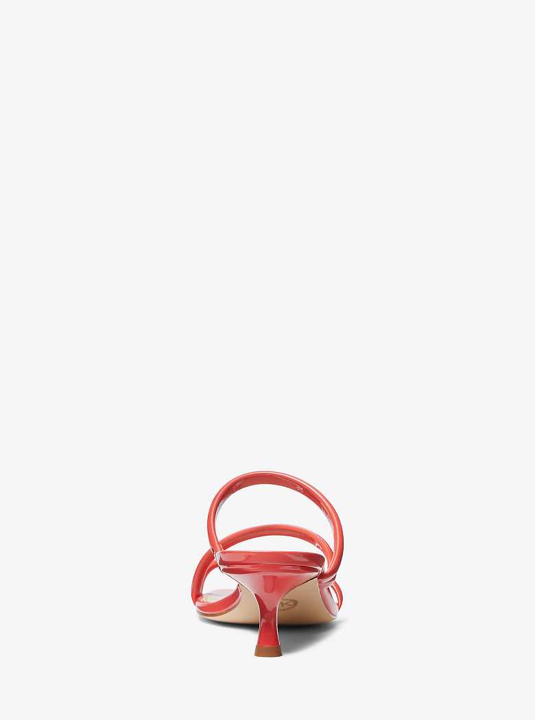 Michael Kors Celia Patent Kitten Spiced Coral | SN-MK27582