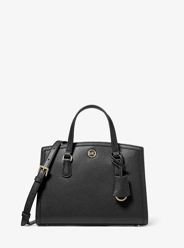 Michael Kors Chantal Small Pebbled Leather Black | SN-MK27355