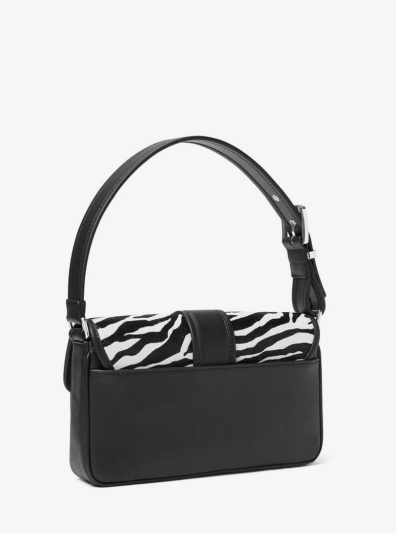 Michael Kors Colby Medium Zebra Print Calf Hair Black Combo | SN-MK26966