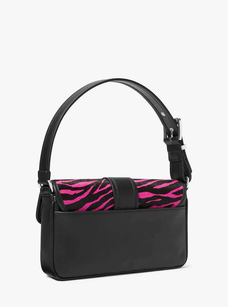 Michael Kors Colby Medium Zebra Print Calf Hair Cerise Multi | SN-MK26967