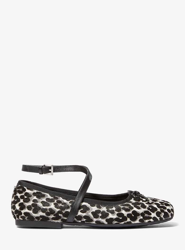 Michael Kors Collette Leopard Print Calf Hair Black Combo | SN-MK27659