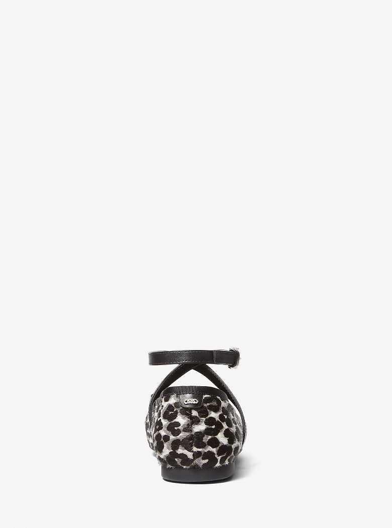 Michael Kors Collette Leopard Print Calf Hair Black Combo | SN-MK27659