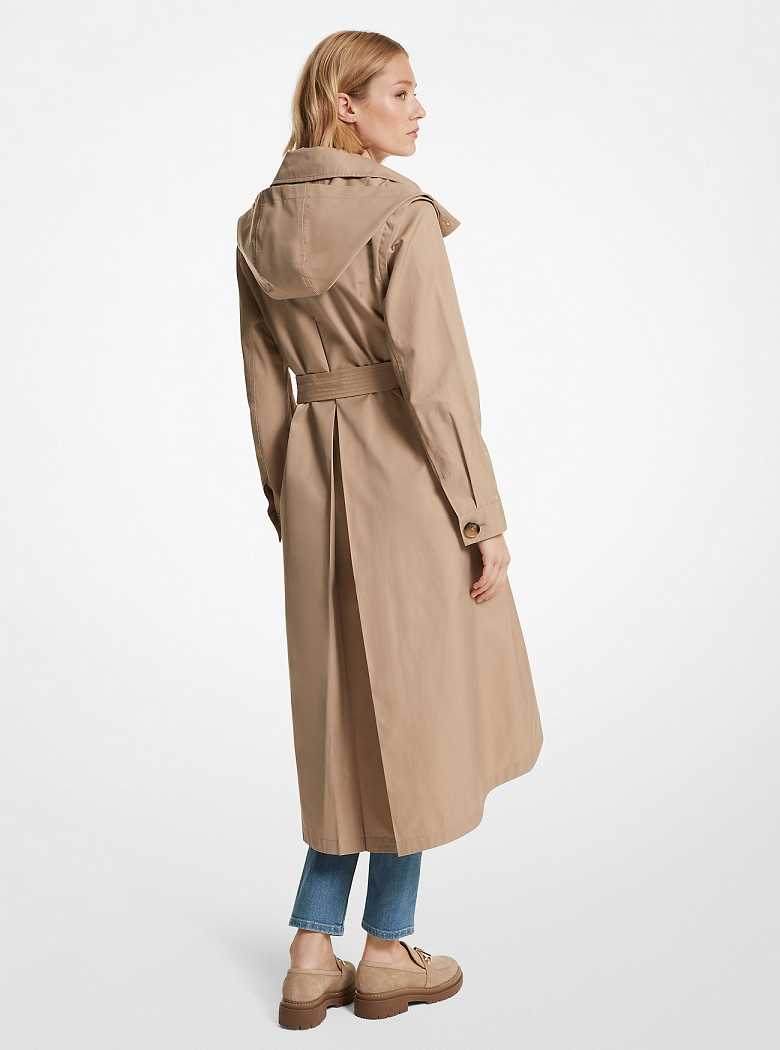 Michael Kors Cotton Blend Trench Khaki | SN-MK26636