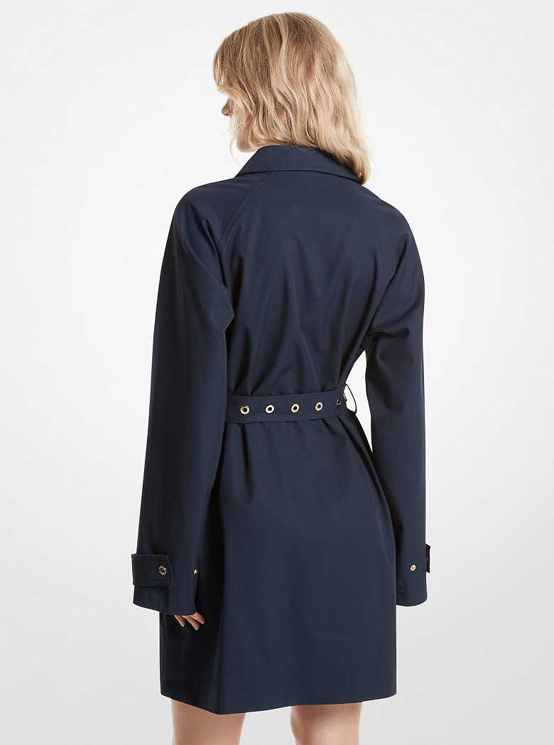 Michael Kors Cotton Twill Trench Midnightblue | SN-MK26628