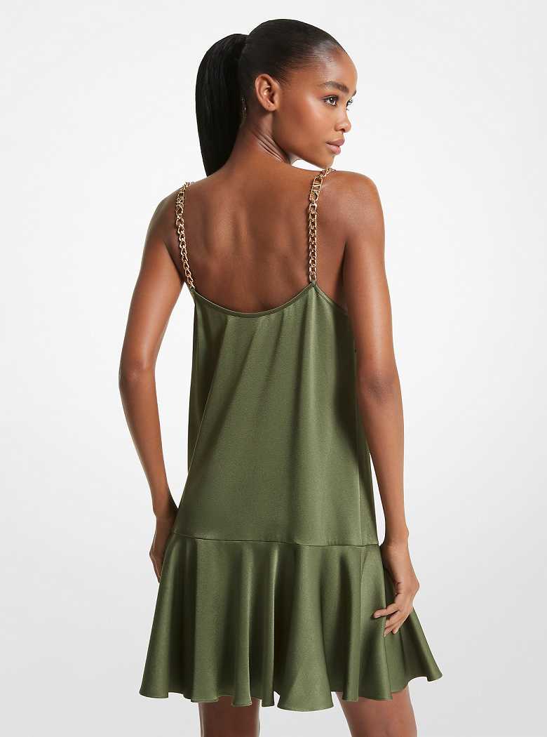 Michael Kors Crepe Chain Tank Jade | SN-MK26730