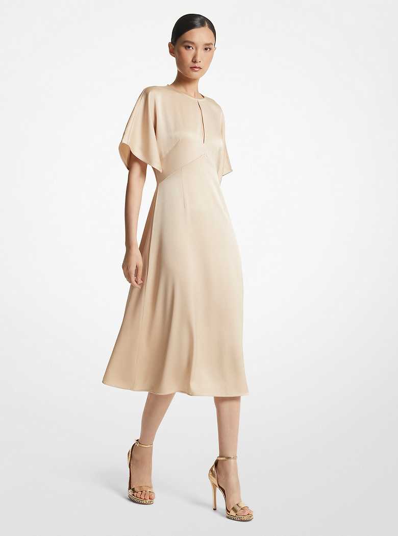 Michael Kors Crepe Stretch Ponte Midi Buff | SN-MK26679