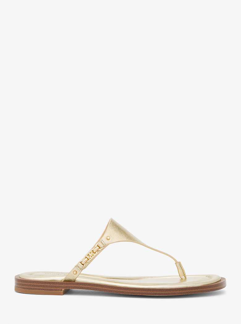 Michael Kors Daniella Metallic Leather Pale Gold | SN-MK27575