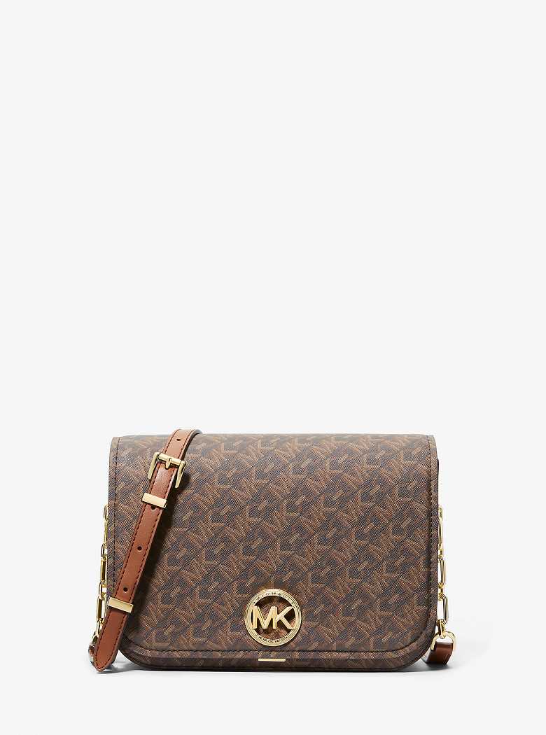 Michael Kors Delancey Medium Empire Signature Logo Brown/Luggage | SN-MK27174