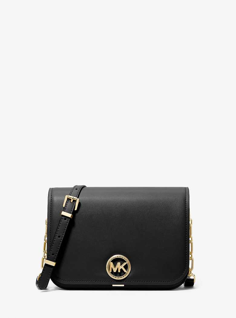 Michael Kors Delancey Medium Leather Black | SN-MK27172