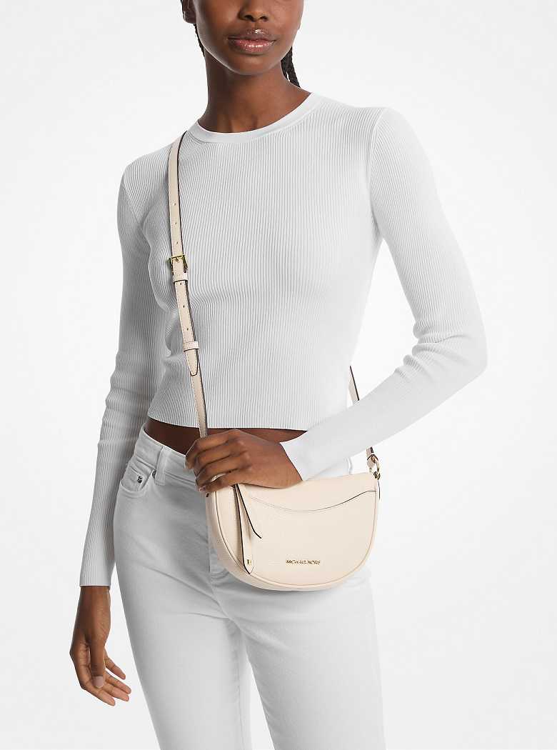 Michael Kors Dover Small Leather Lt Cream | SN-MK27196