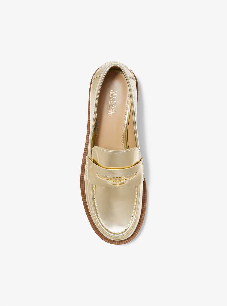 Michael Kors Eden Metallic Leather Pale Gold | SN-MK27664