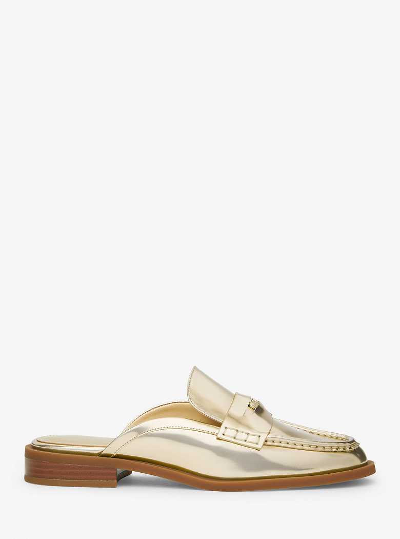 Michael Kors Eden Metallic Leather Pale Gold | SN-MK27670