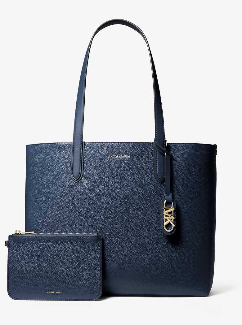 Michael Kors Eliza Extra-Large Pebbled Leather Navy | SN-MK26834