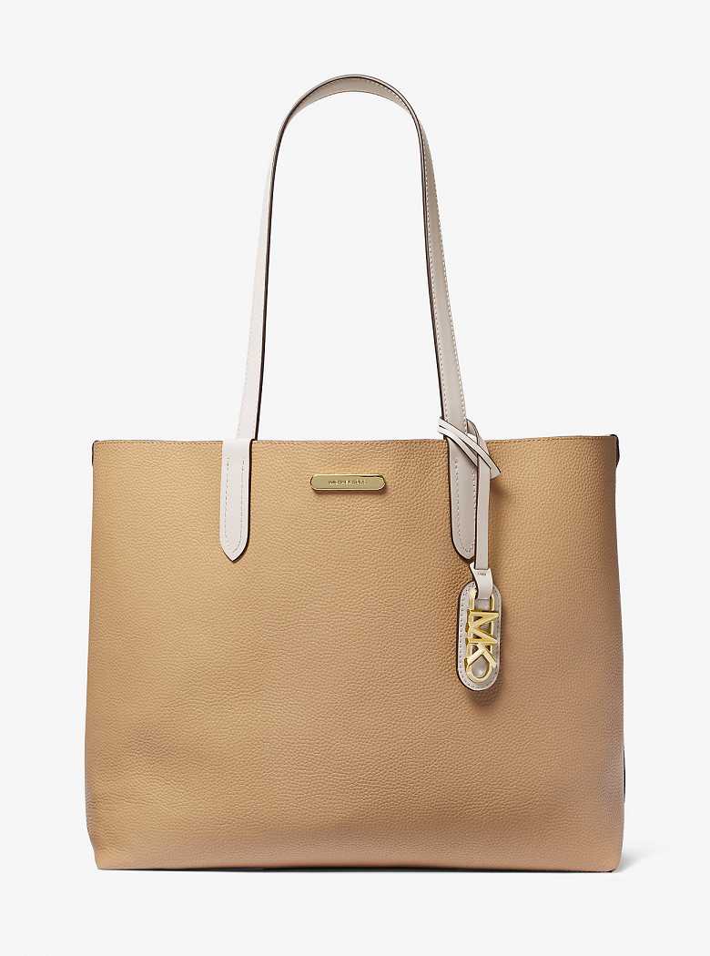 Michael Kors Eliza Extra-Large Pebbled Leather Lt Cream | SN-MK26835