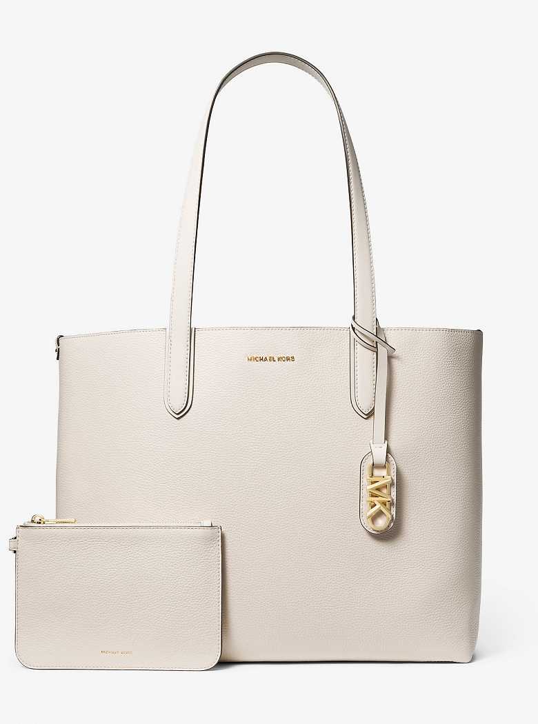 Michael Kors Eliza Extra-Large Pebbled Leather Lt Cream | SN-MK26835