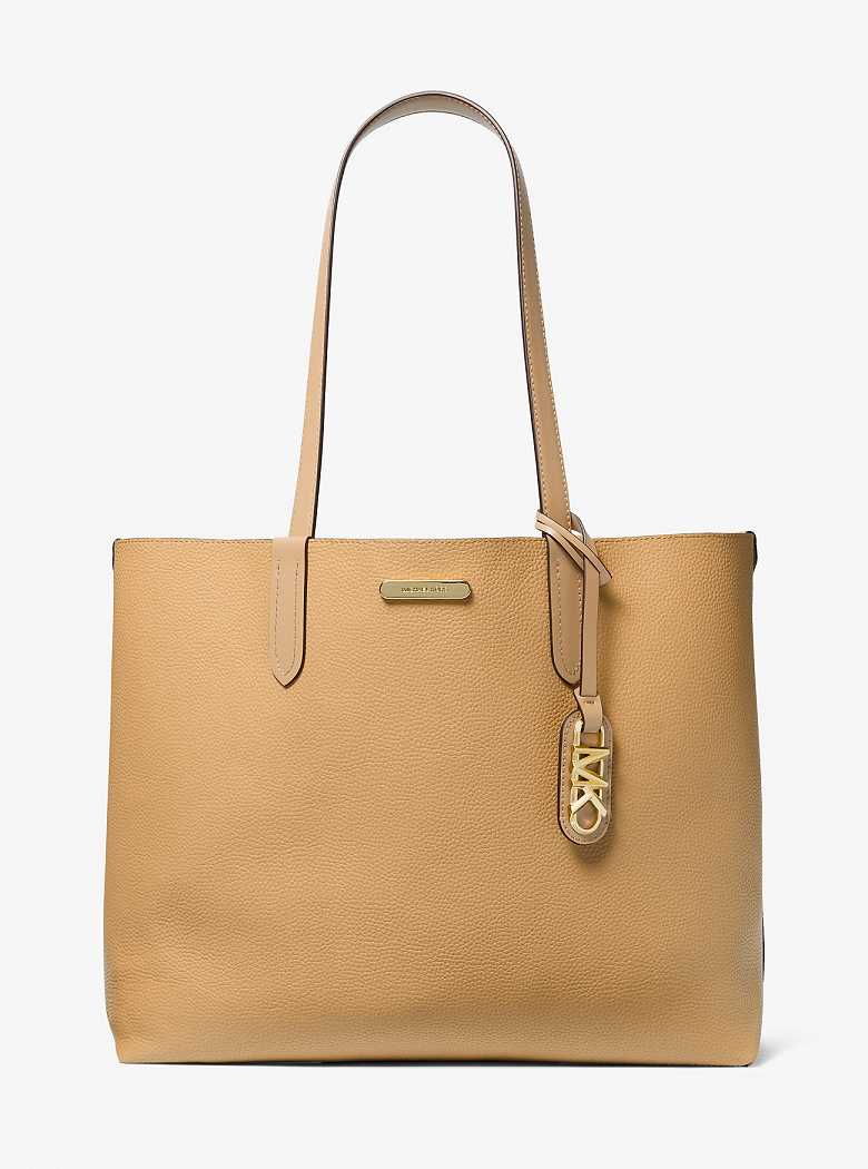 Michael Kors Eliza Extra-Large Pebbled Leather Pale Peanut | SN-MK26836