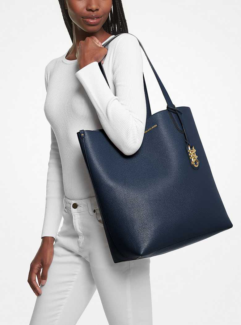 Michael Kors Eliza Extra-Large Pebbled Leather Navy | SN-MK26839