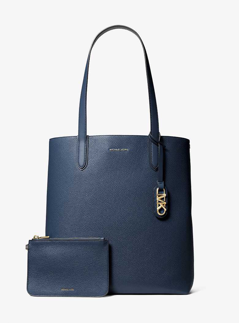 Michael Kors Eliza Extra-Large Pebbled Leather Navy | SN-MK26839