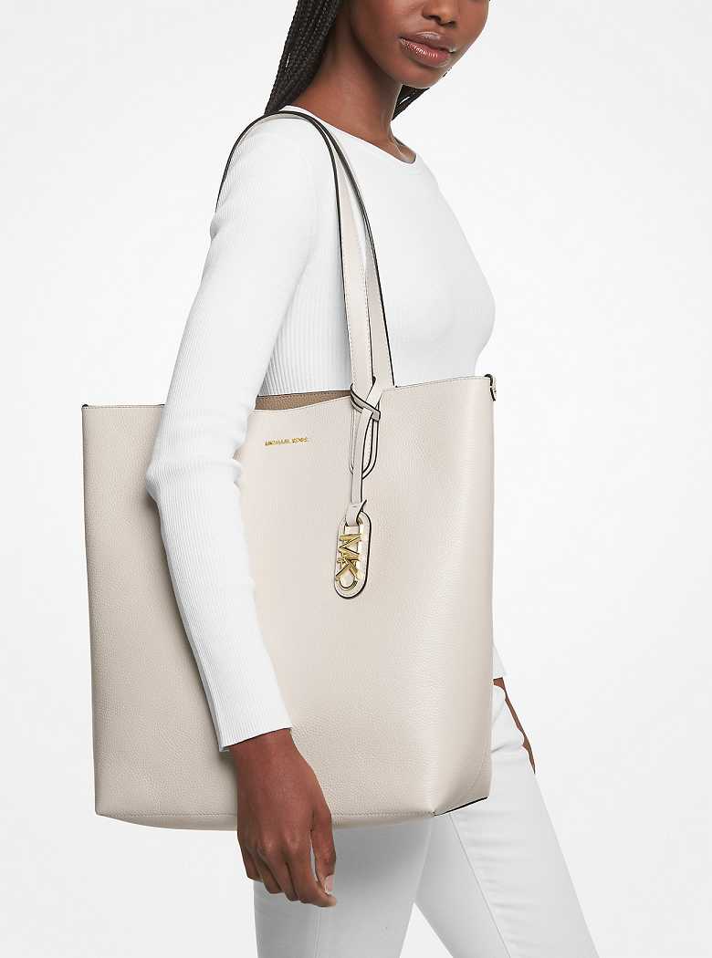 Michael Kors Eliza Extra-Large Pebbled Leather Lt Cream | SN-MK26840