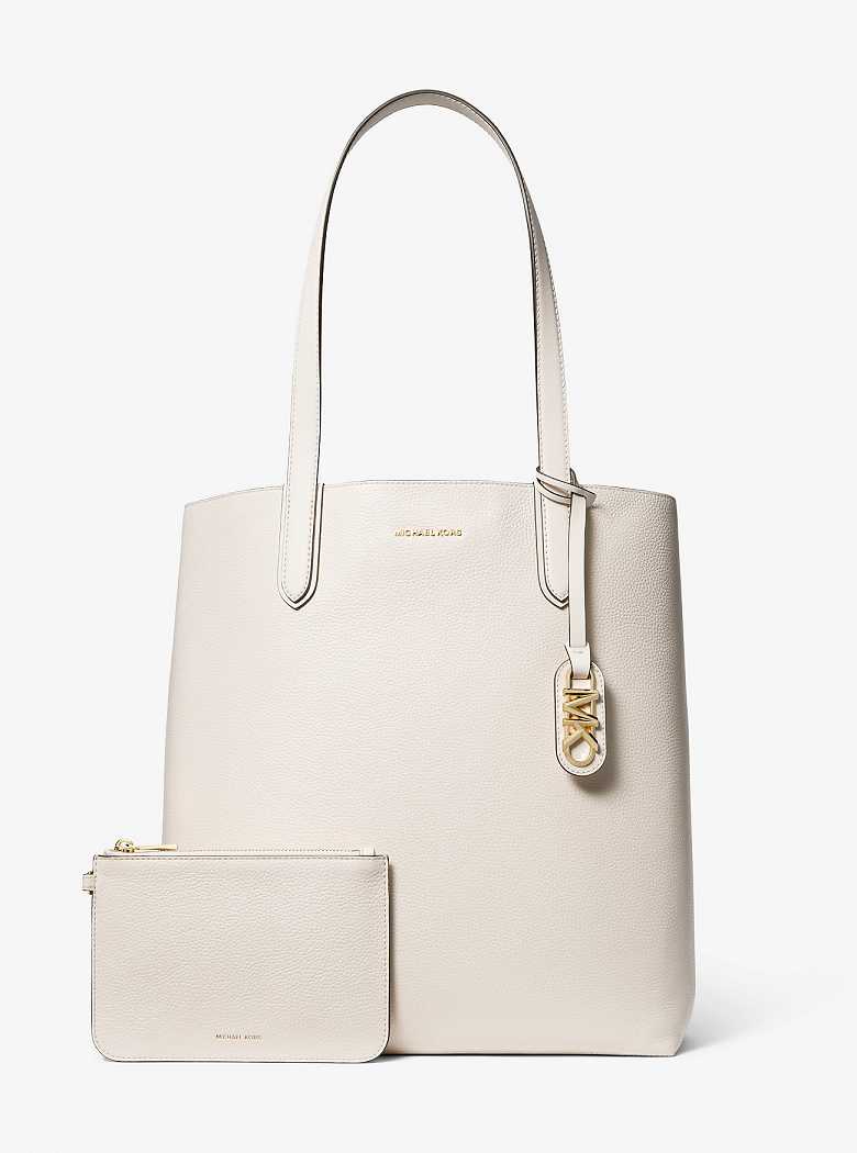 Michael Kors Eliza Extra-Large Pebbled Leather Lt Cream | SN-MK26840