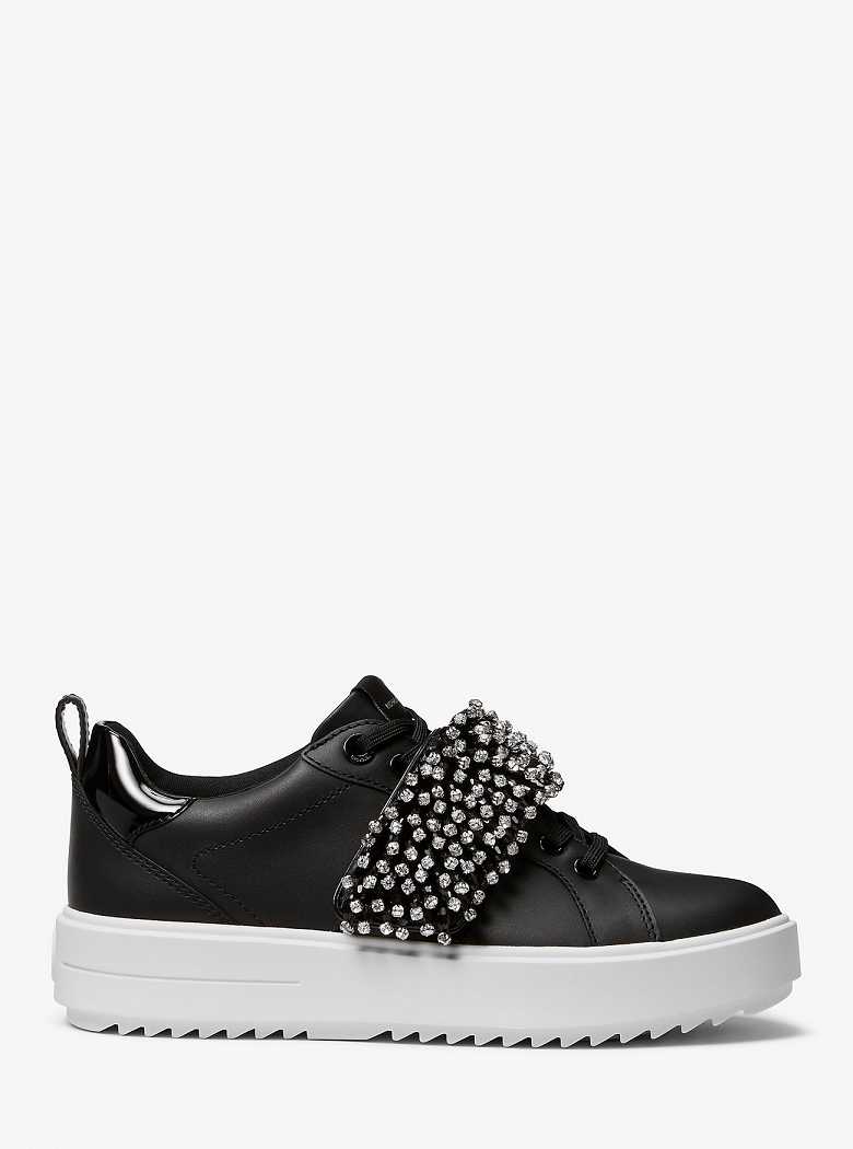 Michael Kors Emmett Embellished Leather Black | SN-MK27446