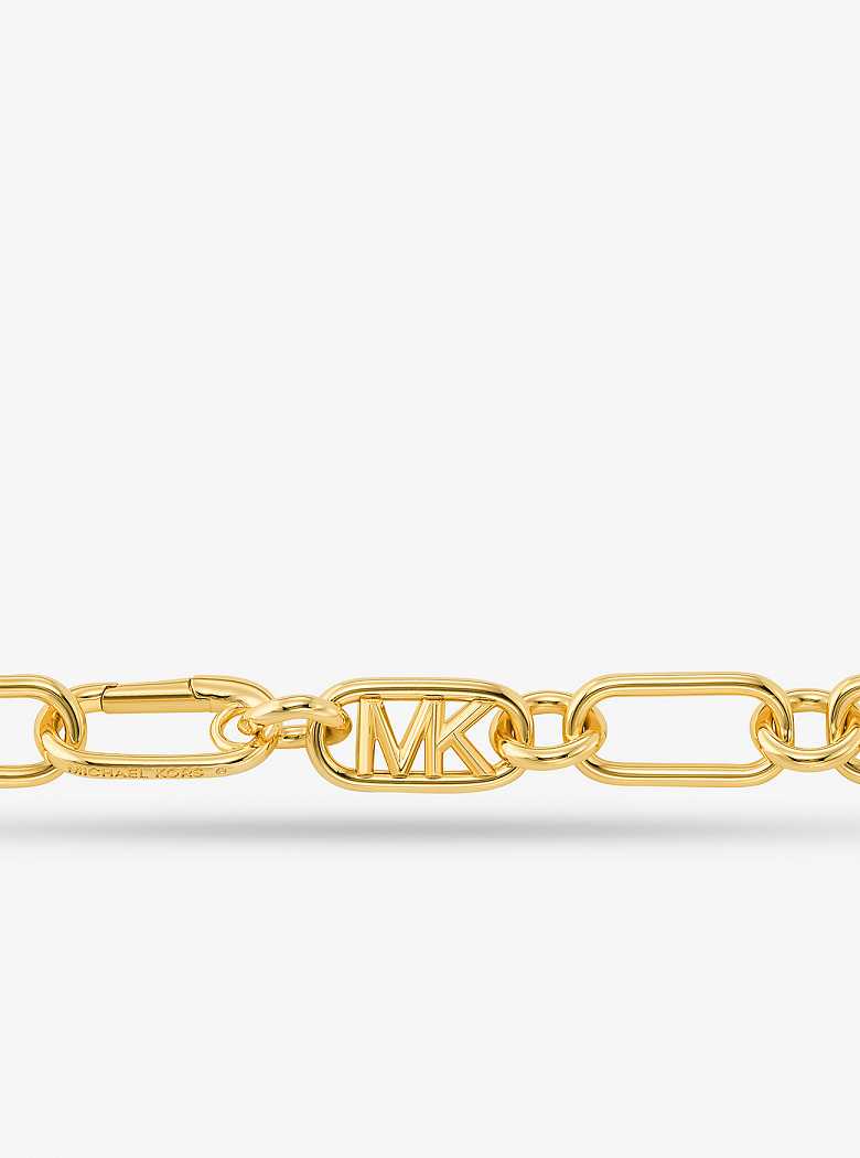 Michael Kors Empire Precious Metal-Plated Brass Double Chain-Link Gold | SN-MK27813