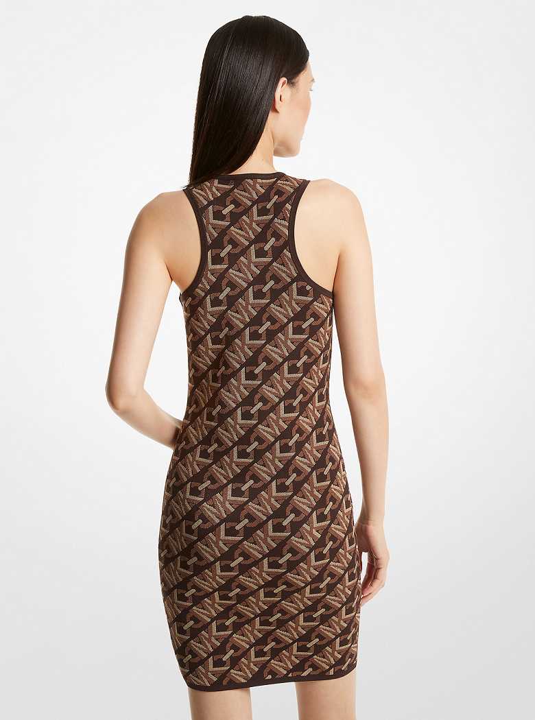 Michael Kors Empire Signature Logo Jacquard Tank Chocolate | SN-MK26706