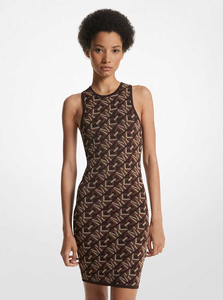 Michael Kors Empire Signature Logo Jacquard Tank Chocolate | SN-MK26706